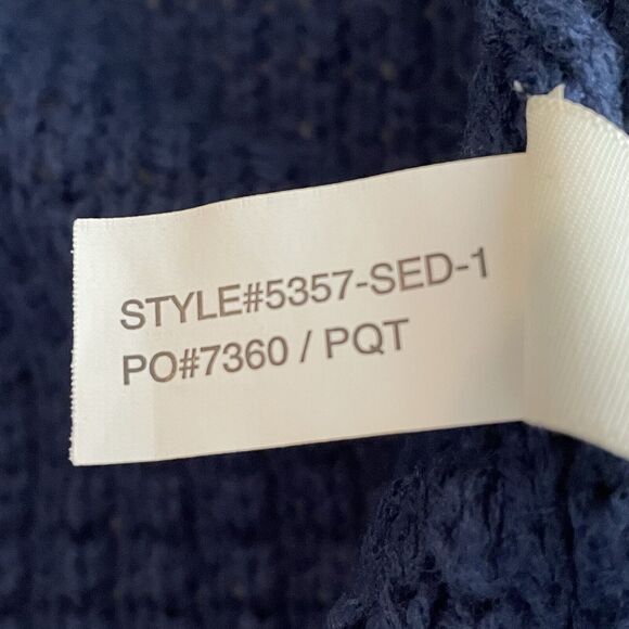 Belle Du Jour Fur Collar Blue Sweater Vest Double Breasted Women’s Jr Large - Picture 11 of 11